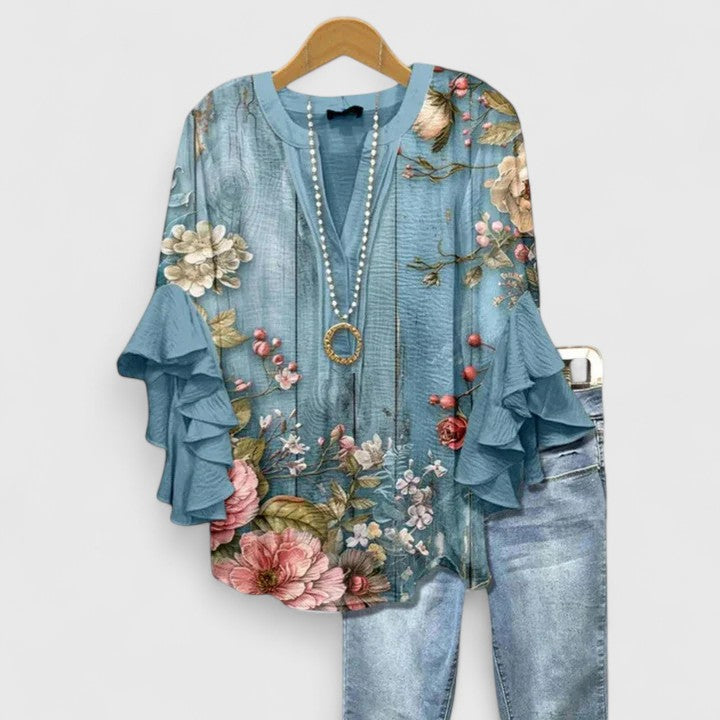 Floral Bleu / 3XL