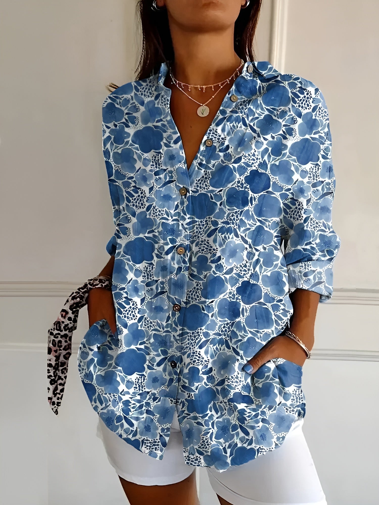 Fleur Bleue Foncée / 5XL